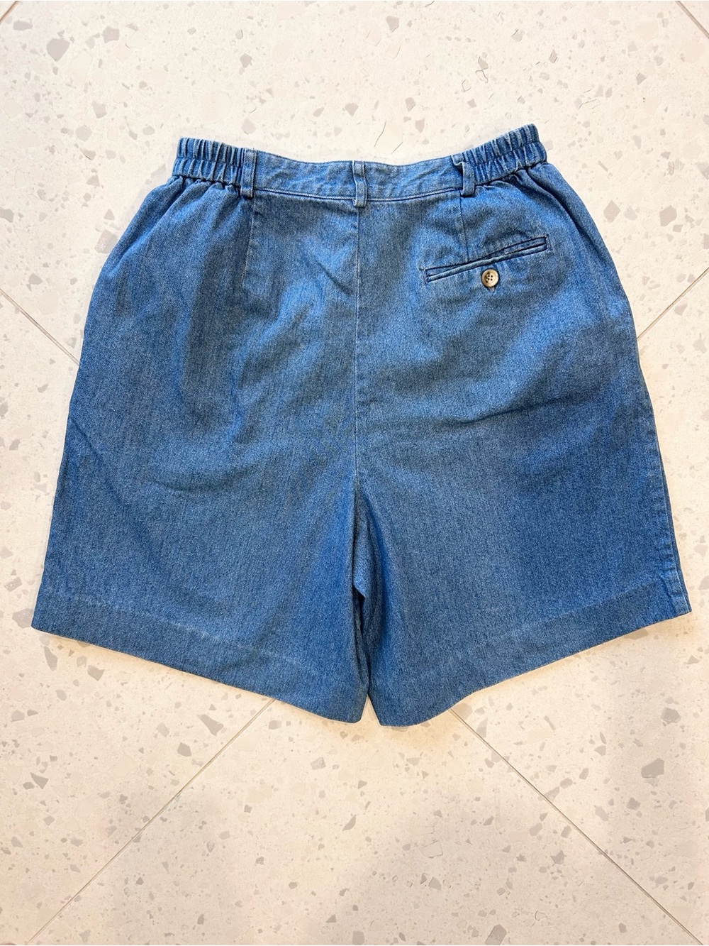 Talbots 90’s Vintage Pleated High-Waisted Cotton Denim Shorts - Picture 5 of 5